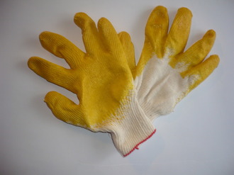 Перчатки с одним латексным покрытием